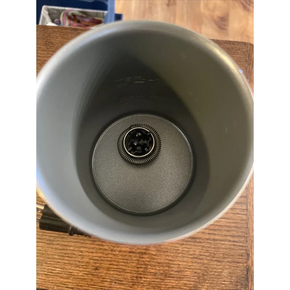 Nespresso Aeroccino Electric Milk Frother & Warmer, Black Stainless Steel
